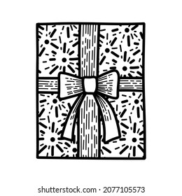 Vector elements. Presents. Gift. Decoration for sticker, template for cards and advertisements.
