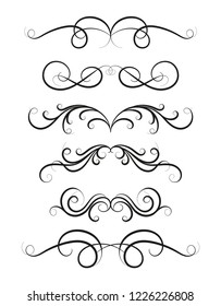 Vector elements. A set of curls and scrolls for design and decoration.