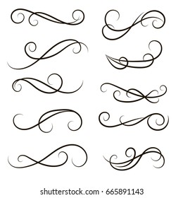 Design Elements Vector Illustration Calligraphy Graphic Stock Vector ...