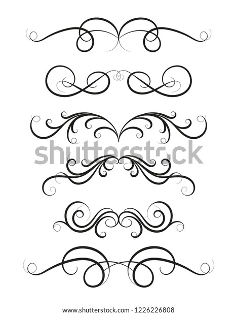 Vector elements. A set of curls and scrolls
for design and
decoration.