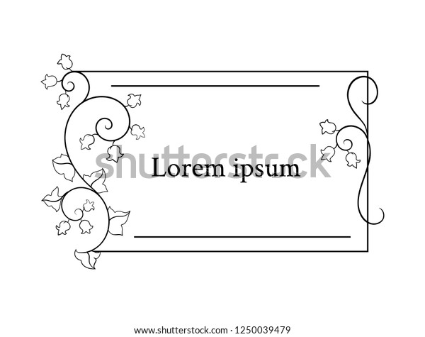 Vector elements. A set of curls and scrolls.\
Decorative frame. Elegant element for design monogram template.\
Floral border, place for\
text.
