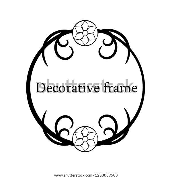 Vector elements. A set of curls and scrolls.\
Decorative frame. Elegant element for design monogram template.\
Floral border, place for\
text.