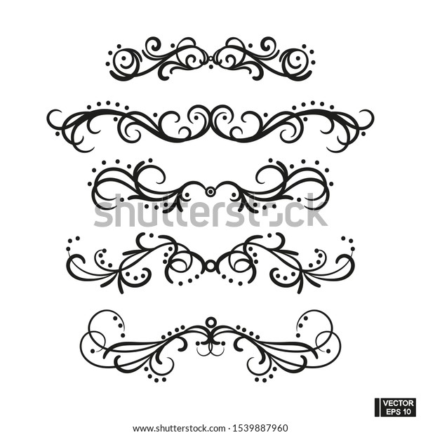 Vector elements. A set of curls and scrolls\
for design and\
decoration.
