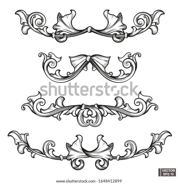 Vector elements. A set of curls and scrolls\
for design and\
decoration.