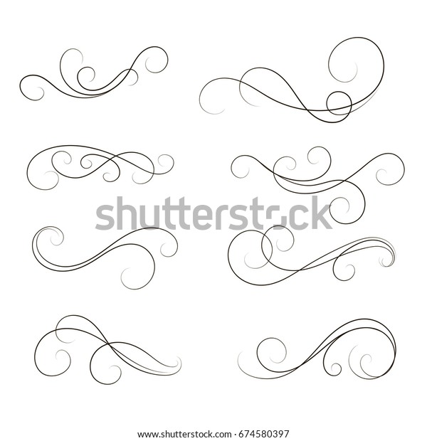 Vector elements. A set of curls and scrolls
for design and
decoration.