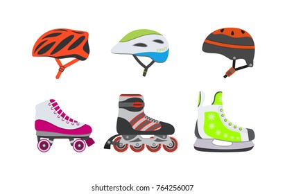 Vector elements for skating.