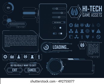 Vector elements for strategy space video game