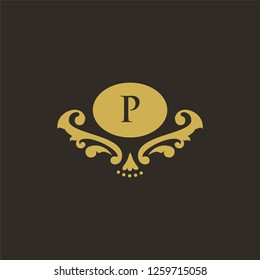 vector elements in style of luxury flourish. Luxury Logo template in vector for Restaurant, Royalty, Boutique, Cafe, Hotel, Heraldic, Jewelry, Fashion and other vector illustration