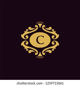 vector elements in style of luxury flourish. Luxury Logo template in vector for Restaurant, Royalty, Boutique, Cafe, Hotel, Heraldic, Jewelry, Fashion and other vector illustration