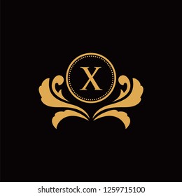vector elements in style of luxury flourish. Luxury Logo template in vector for Restaurant, Royalty, Boutique, Cafe, Hotel, Heraldic, Jewelry, Fashion and other vector illustration