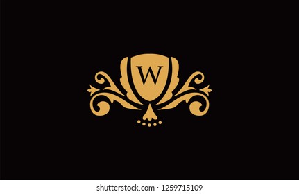 vector elements in style of luxury flourish. Luxury Logo template in vector for Restaurant, Royalty, Boutique, Cafe, Hotel, Heraldic, Jewelry, Fashion and other vector illustration