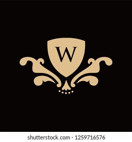vector elements in style of luxury flourish. Luxury Logo template in vector for Restaurant, Royalty, Boutique, Cafe, Hotel, Heraldic, Jewelry, Fashion and other vector illustration