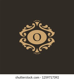 vector elements in style of luxury flourish. Luxury Logo template in vector for Restaurant, Royalty, Boutique, Cafe, Hotel, Heraldic, Jewelry, Fashion and other vector illustration