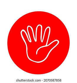 Vector elements thumbs up like. For your design of cards, posters, invitations. Drawn doodle icon of gesture isolated on white background.
