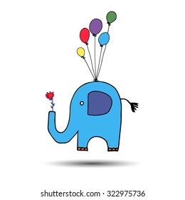 vector elephant animal illustration mammal wild cute wildlife design fun africa