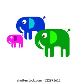 vector elephant animal illustration mammal wild cute wildlife design fun africa