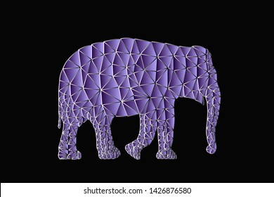Vector elephant animal polygonal geometric