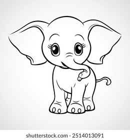 Vector elephant cartoon illustration design
