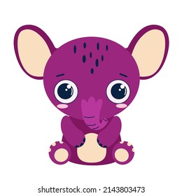 Vector elephant cartoon style jungle animal
