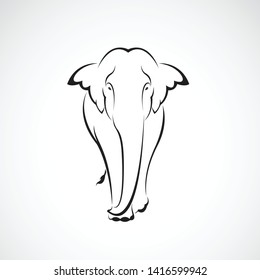 Vector of an elephant design on a white background. Wild Animals. Elephant logo or icon. Easy editable layered vector illustration.