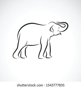 Vector of an elephant design on a white background. Wild Animals. Elephant logo or icon. Easy editable layered vector illustration.