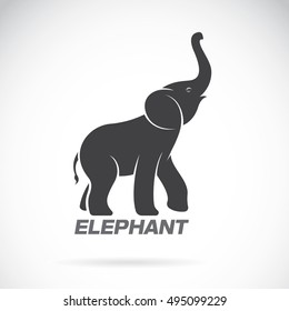 Vector of an elephant design on a white background. Elephant Logo.