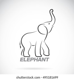 Vector of an elephant design on a white background. Elephant Logo.