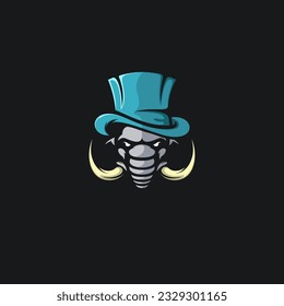 Vector Elephant Hat Magic Design Ilustration