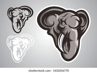 vector for elephant head thailand