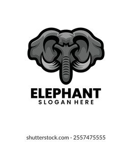 vector elephant mascot logo design