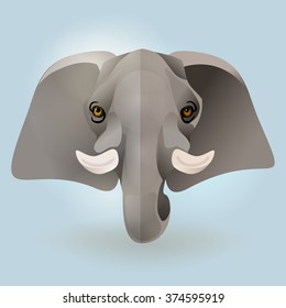 Vector elephant portrait