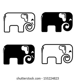 Vector elephants.