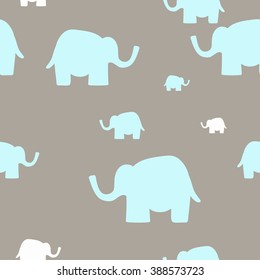 vector elephants seamless wallpaper background pattern design