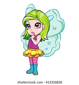vector elf fairy girl