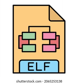 Vector ELF Filled Outline Icon Design
