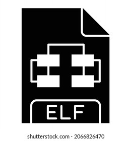 Vector ELF Glyph Icon Design
