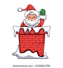 Vector Elf Sled Christmas Helper Cartoon Illustration Isolated