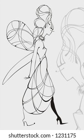 vector elf woman