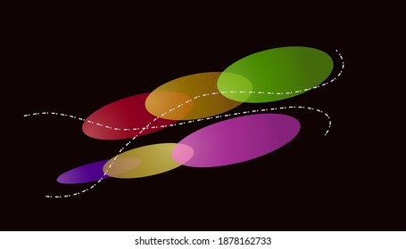 Vector Elips abstract paint color design background illustration Logo ,Perfect For Business Brochures etc