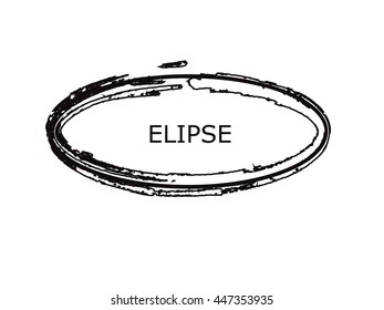 Vector elipse grunge circle frame