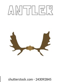 Vector elk antlers pattern (Can be used as texture for cards, invitations, DIY projects, web sites or for any other design) 