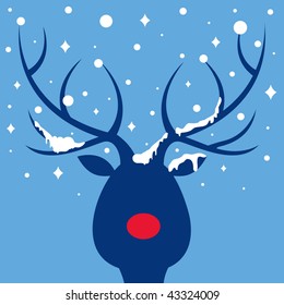 tarjeta vectorial elk of christmas