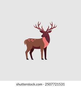 vector elk design zoo series