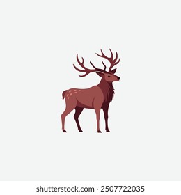 vector elk design zoo series