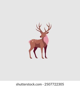 vector elk design zoo series