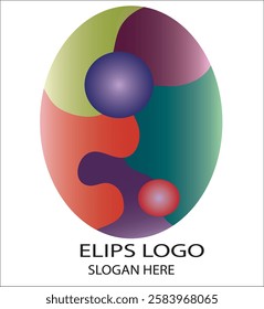 vector ellips colorful,Vector ellipsoid with gradients and shadow for game, icon, package design, logo, mobile, web, education. 3d ellipsoid on a white background. Geometric figures for your design.