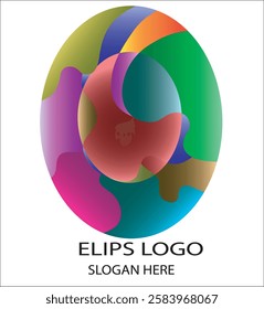 vector ellips colorful,Vector ellipsoid with gradients and shadow for game, icon, package design, logo, mobile, web, education. 3d ellipsoid on a white background. Geometric figures for your design.