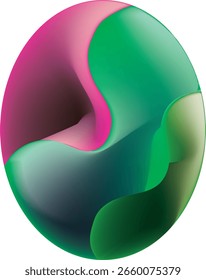 vector ellips colorful,Vector ellipsoid with gradients and shadow for game, icon, package design, logo, mobile, web, education. 3d ellipsoid on a white background. Geometric figures for your design.