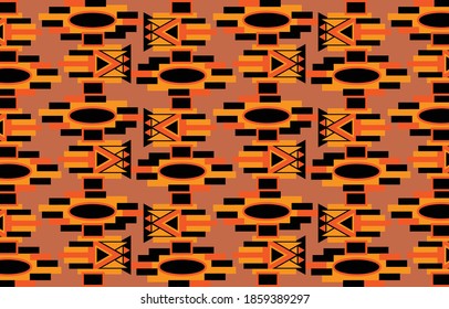 vector Ellipse pattern with polygonal colors on an orange-black wallpaper art background style