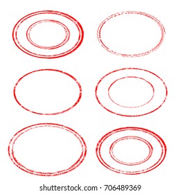 Vector Elliptical Frames Red Circle Image Stock Vector (Royalty Free ...